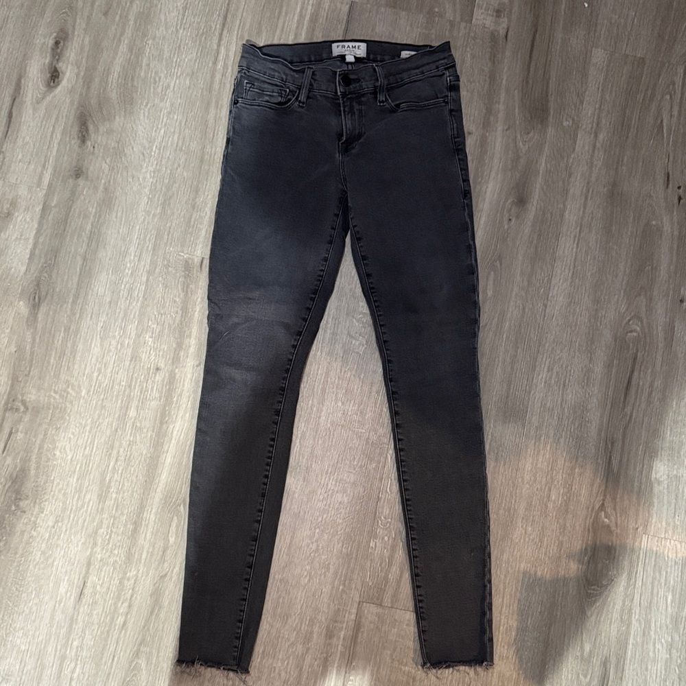 Frame Denim Charcoal Skinny Jeans